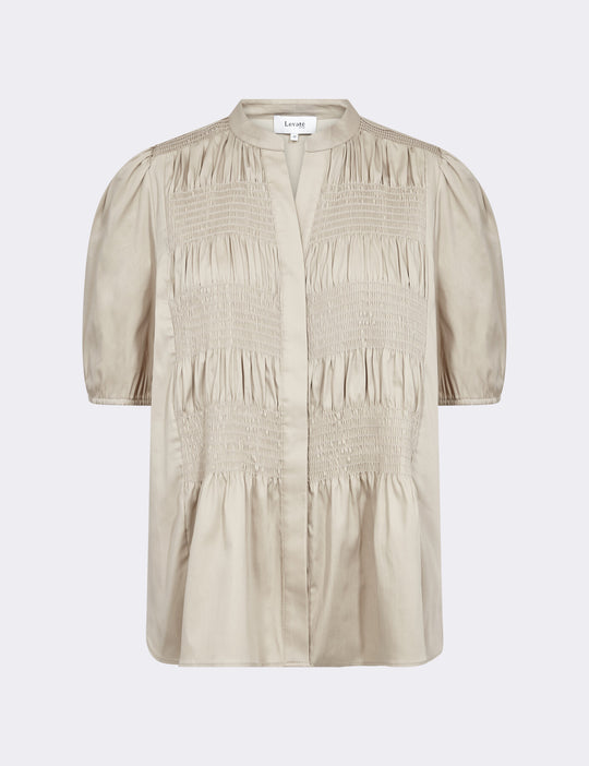 LR-ISLA SOLID 137 Shirt Light sand