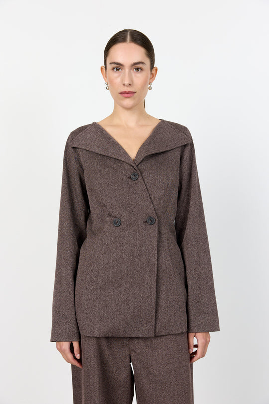 LR-OBASSIE 3 Blazer Dark brown