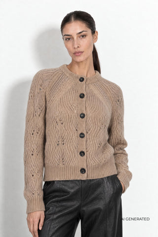 LR-NOREEN 15 Cardigan Sand