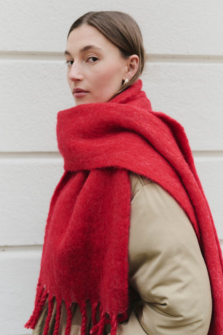 LR-SINUS 1 Scarf Red