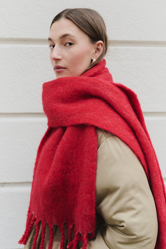 LR-SINUS 1 Scarf Red