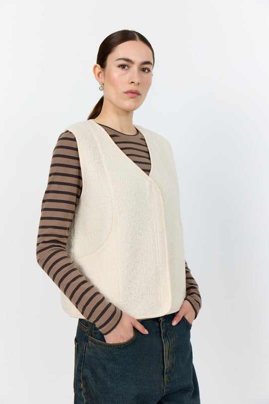 LR-NISSA 1 Waistcoat Off white