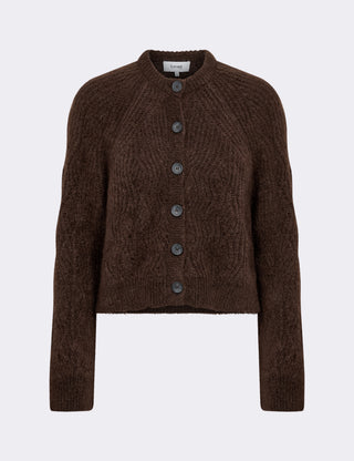 LR-NOREEN 15 Cardigan Dark brown