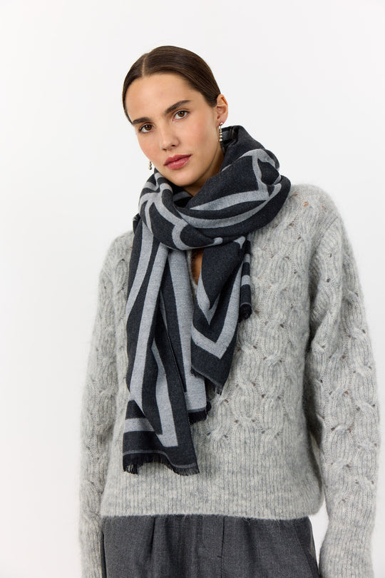 LR-HARTLEY 1 Scarf Dark grey