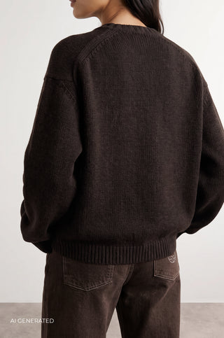LR-PERLE 1 Pullover Dark brown