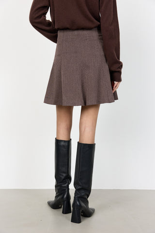 LR-OBASSIE 2 Skirt Dark brown