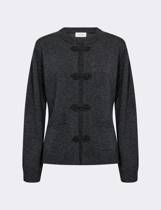 LR-OSSY 2 Cardigan Dark grey