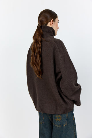 LR-PERLE 3 Pullover Dark brown