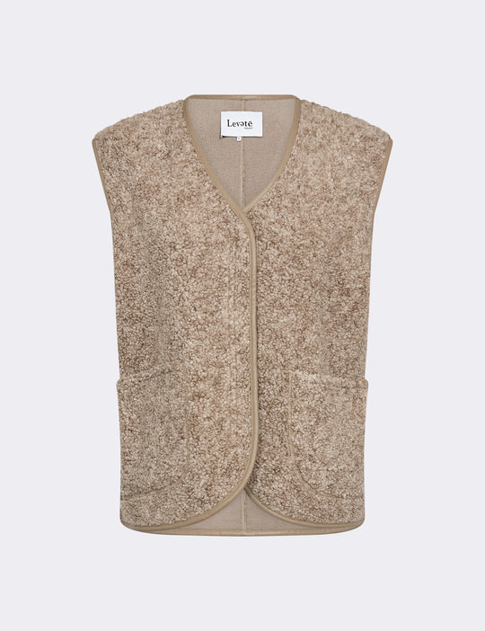LR-PERNILLE 2 Waistcoat Light sand