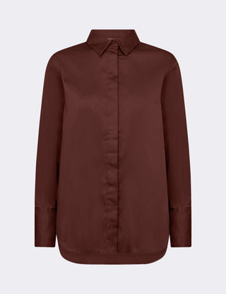 LR-ISLA SOLID 7 Shirt Dark brown