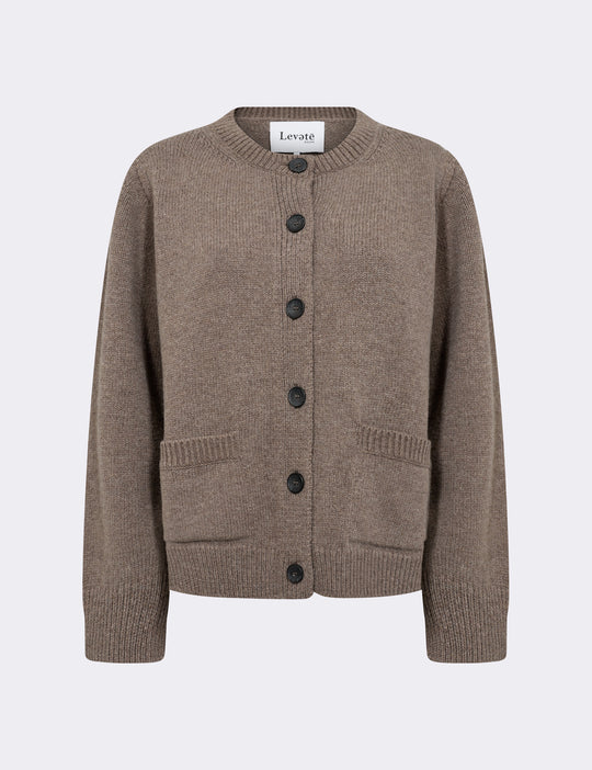 LR-PERLE 9 Cardigan Light brown