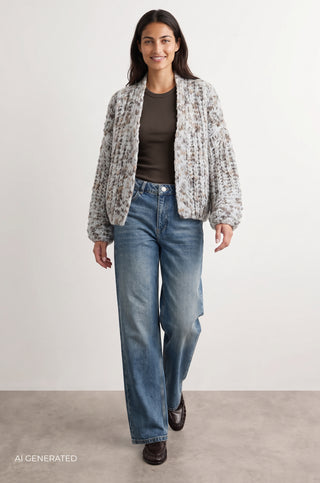 LR-TINO 1 Cardigan Light blue