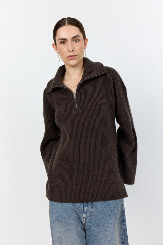 LR-PERLE 10 Pullover Dark brown