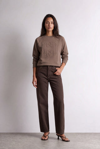 LR-NUKA 11 Sweatshirt Dark brown