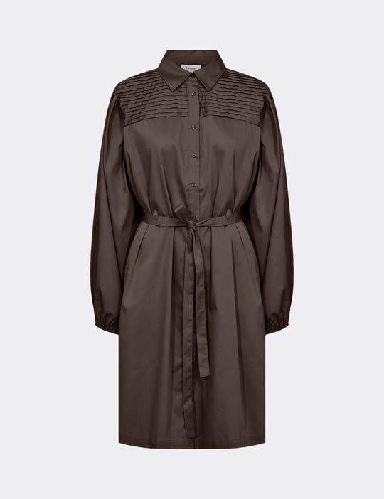 LR-ISLA SOLID 127 Dress Dark brown