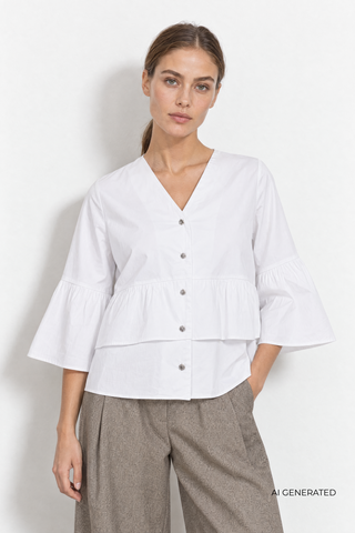 LR-ISLA SOLID 148 Blouse White