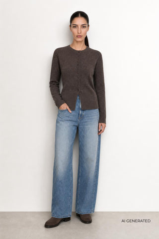 LR-ELOISE 21 Cardigan Dark brown
