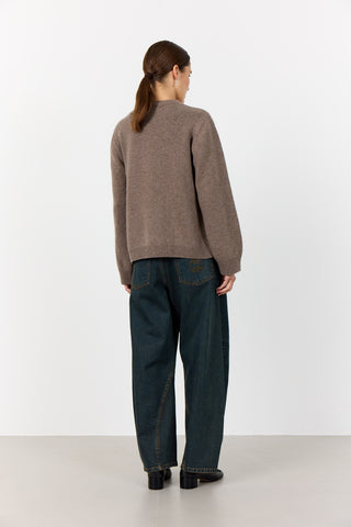 LR-PERLE 9 Cardigan Light brown