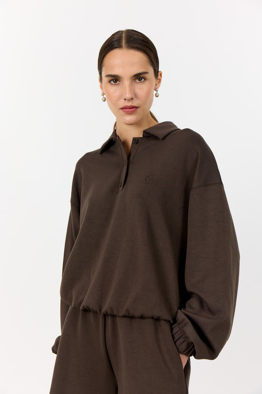LR-EZRA 9 Sweatshirt Dark brown