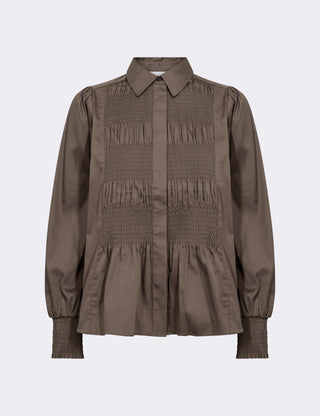LR-ISLA SOLID 117 Shirt Dark brown