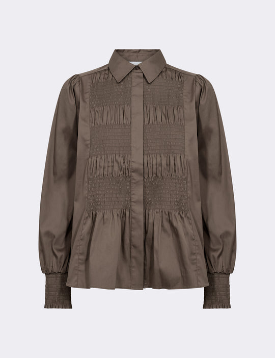 LR-ISLA SOLID 117 Shirt Dark brown