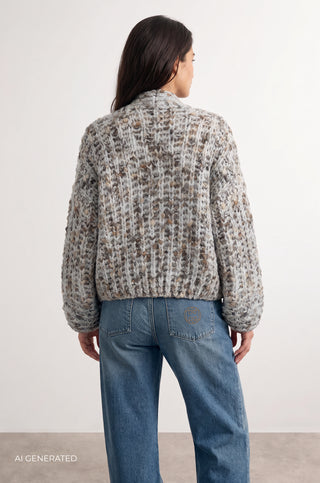 LR-TINO 1 Cardigan Light blue