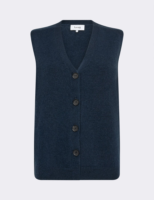 LR-ELOISE 10 Waistcoat Dark blue
