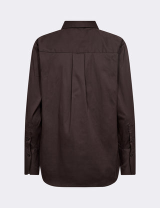 LR-ISLA SOLID 7 Shirt Dark brown