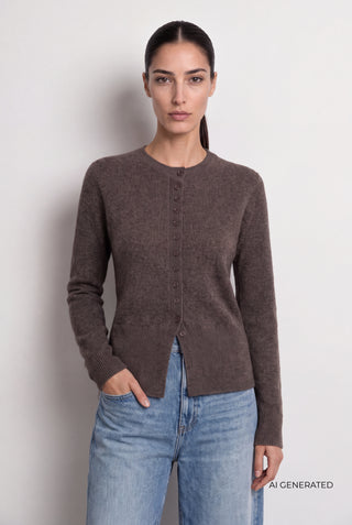 LR-ELOISE 21 Cardigan Dark brown