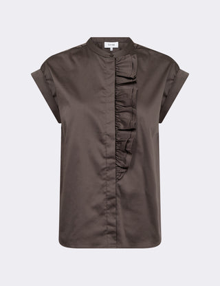 LR-ISLA SOLID 122 Blouse Dark brown