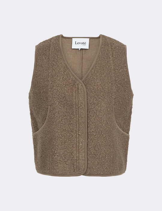 LR-NISSA 1 Waistcoat Light brown