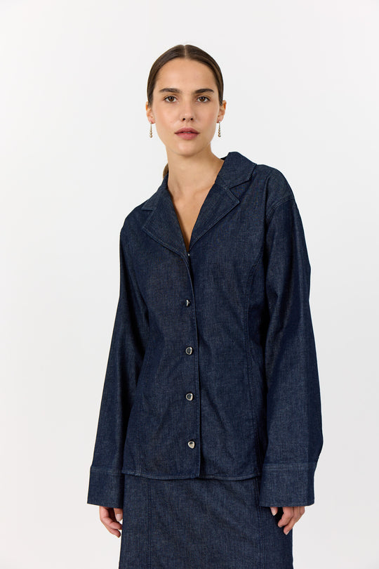 LR-NURI 1 Shirt Dark blue