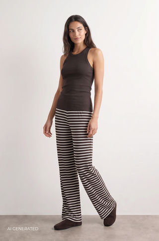 LR-NEDDIE 8 Pants Dark brown