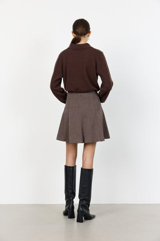LR-OBASSIE 2 Skirt Dark brown