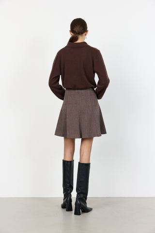 LR-OBASSIE 2 Skirt Dark brown