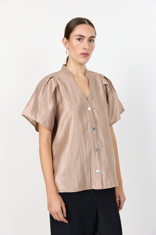 LR-OLGINE 1 Blouse Light brown