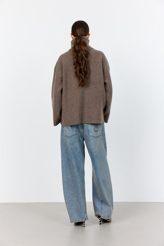 LR-PERLE 10 Pullover Light brown