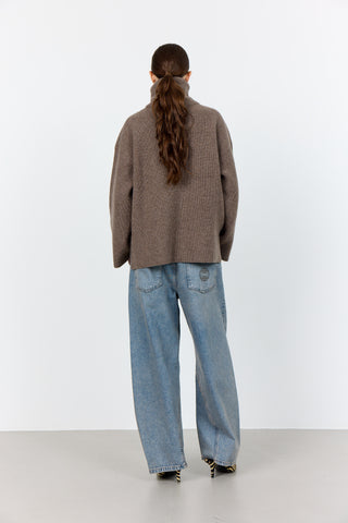 LR-PERLE 10 Pullover Light brown