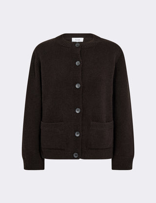 LR-PERLE 9 Cardigan Dark brown