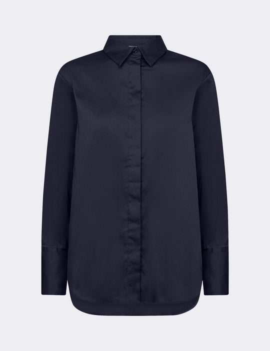 LR-ISLA SOLID 7 Shirt Dark blue