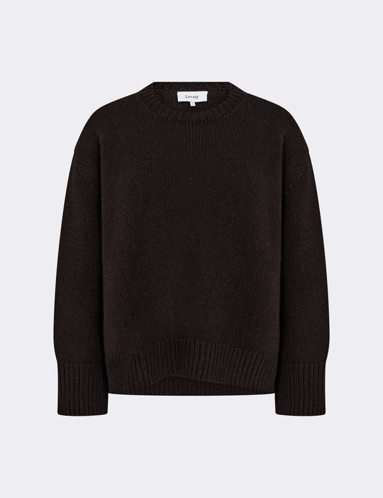 LR-PERLE 1 Pullover Dark brown