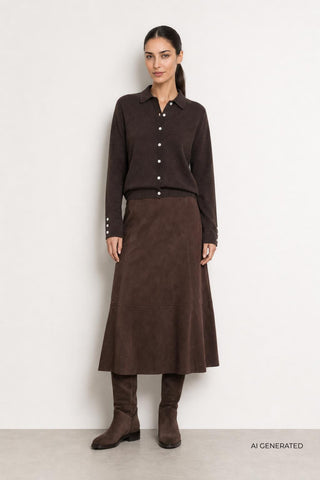 LR-TILA 1 Skirt Dark brown