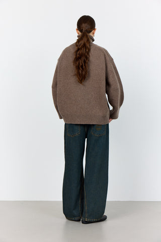 LR-PERLE 3 Pullover Light brown