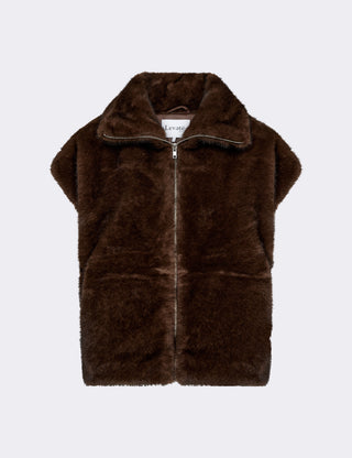 LR-ULLE 2 Waistcoat Dark brown