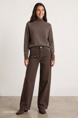 LR-ELOISE 6 Pullover Dark brown
