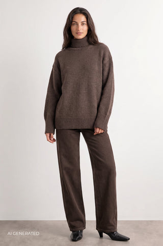 LR-PERLE 3 Pullover Brown