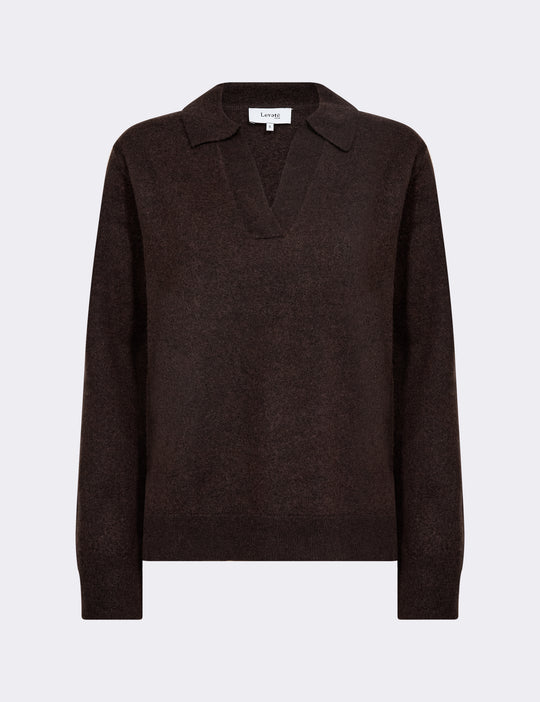 LR-ISMAILA 9 Pullover Dark brown