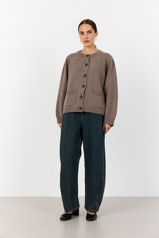 LR-PERLE 9 Cardigan Light brown