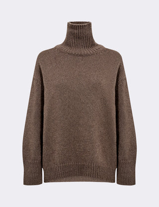 LR-PERLE 3 Pullover Light brown