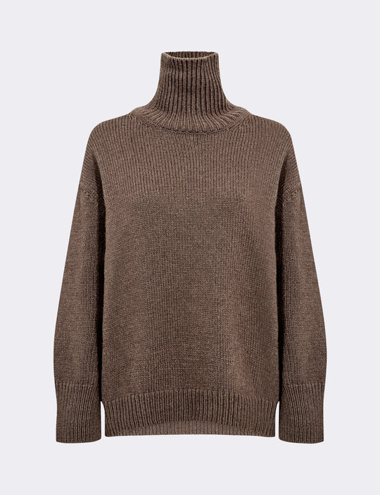 LR-PERLE 3 Pullover Light brown
